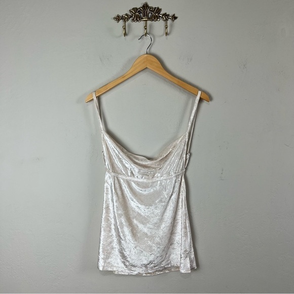 NEW Free People All Night Velvet Tunic Top in Champagne Size Medium - Picture 3 of 11